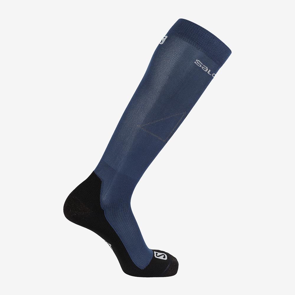 Chaussettes Salomon Homme Bleu Marine - Salomon QST - France (5934-YIRUQ)